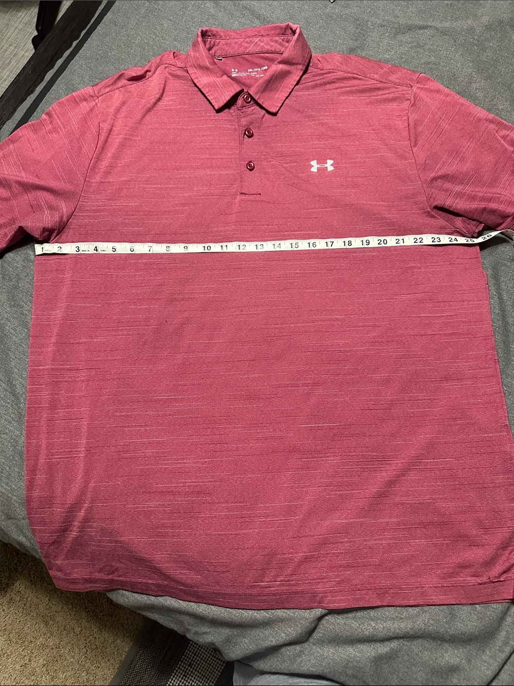 Under Armour Men's Heathered Maroon Polo Shirt